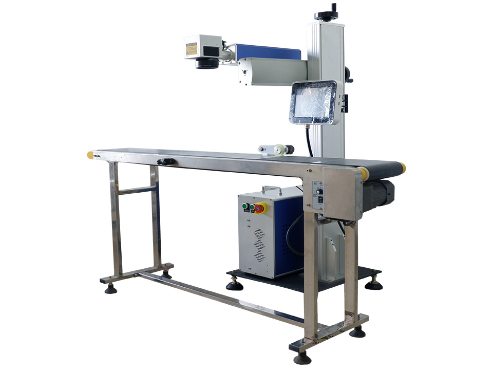 用于金屬首飾的在線飛行工業(yè)光纖激光打標機