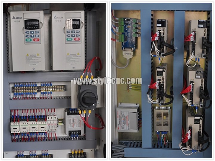 帶四軸旋轉(zhuǎn)和 8 個頭的數(shù)控雕刻機控制箱