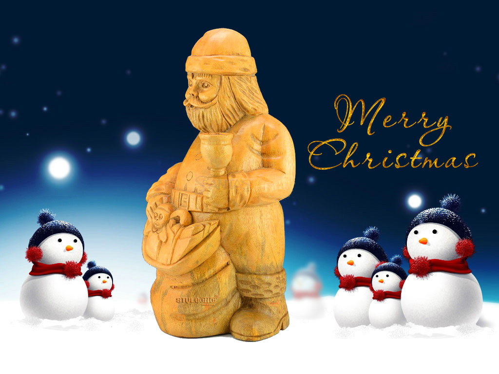 3D 2018 年圣誕節(jié)圣誕老人雕刻項(xiàng)目（由木工數(shù)控雕刻機(jī)制作）