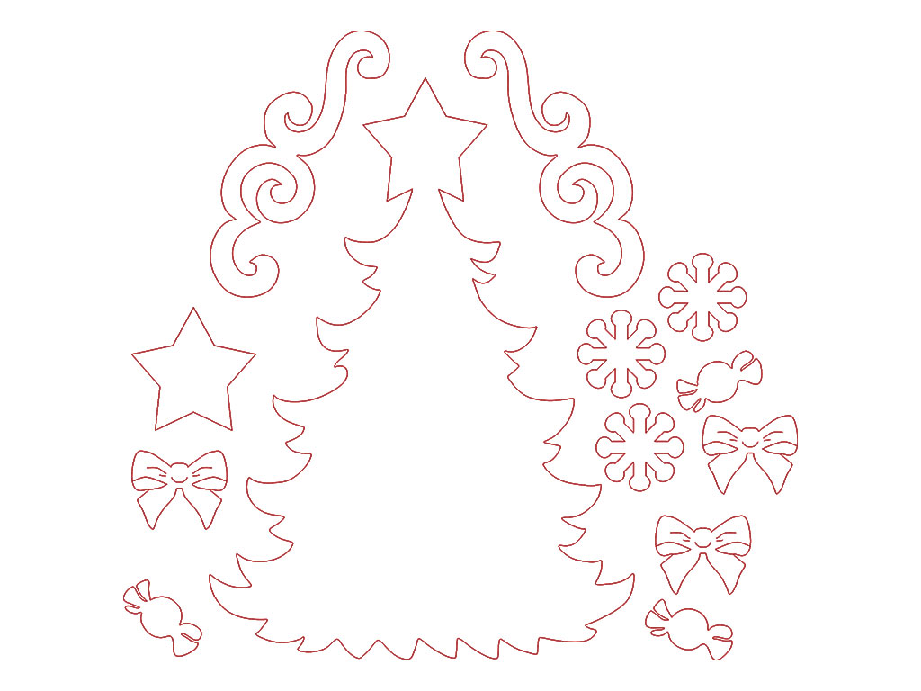 激光切割 3D 姜餅屋 DXF 文件