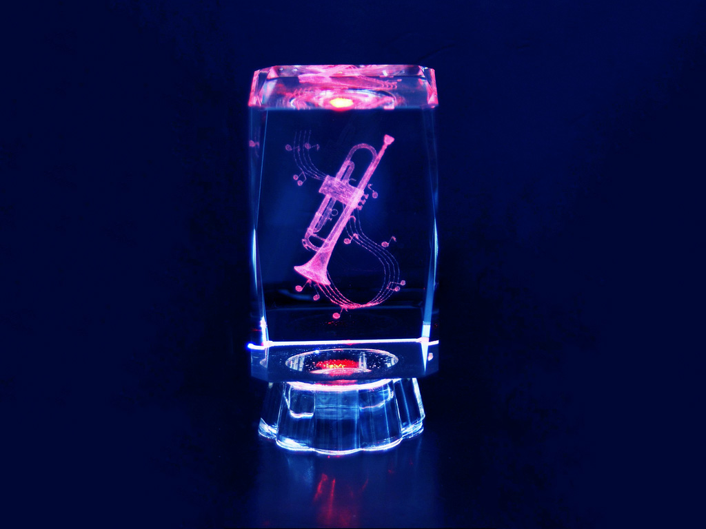 激光蝕刻 3D 水晶玻璃